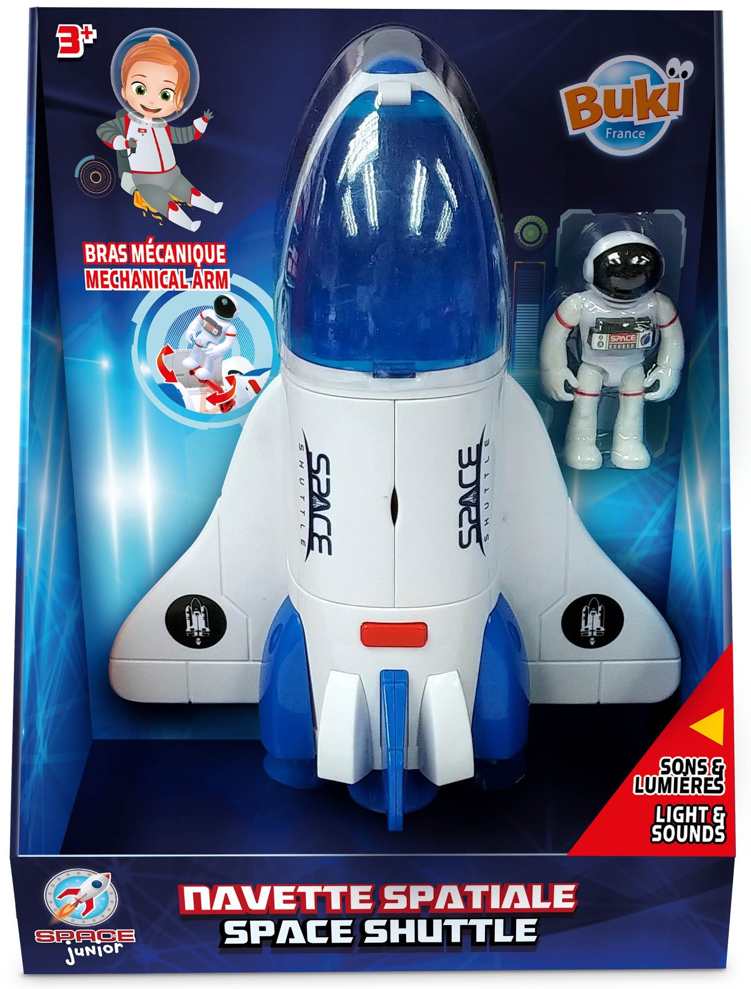 O jucărie pentru copi Buki Space Junior -Navă spațială, cu sunete și lumini