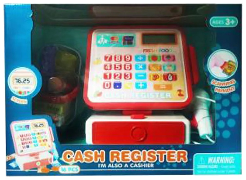 Jucărie pentru copii Felyx Toys - Casă de marcat cu cititor și coș