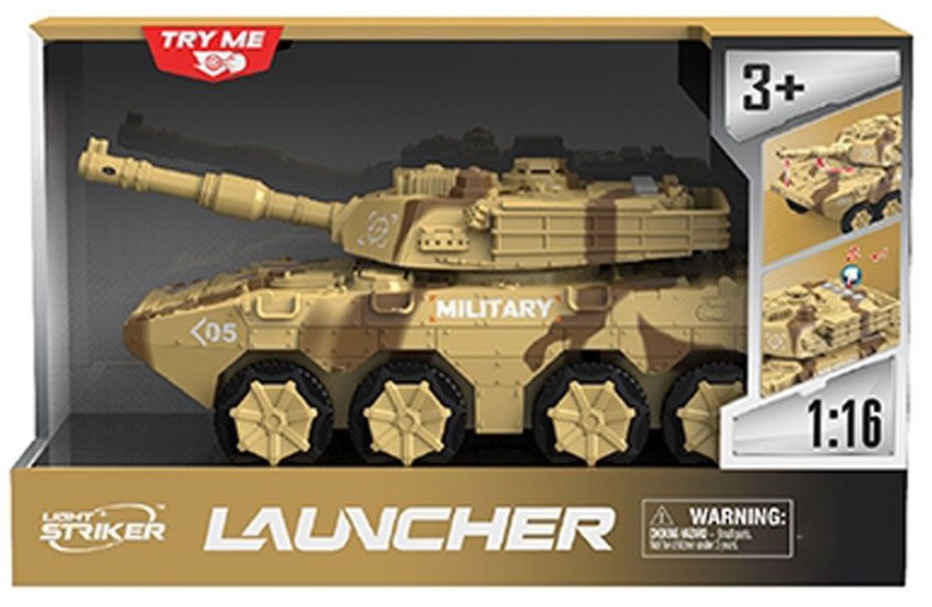 Jucărie pentru copii Felyx Toys - Light Striker Military, tanc cu sunet și lumină, 1:16