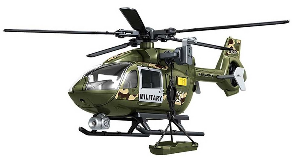 Jucărie pentru copii Jin Jia Toys - Elicopter militar cu sunet și lumină