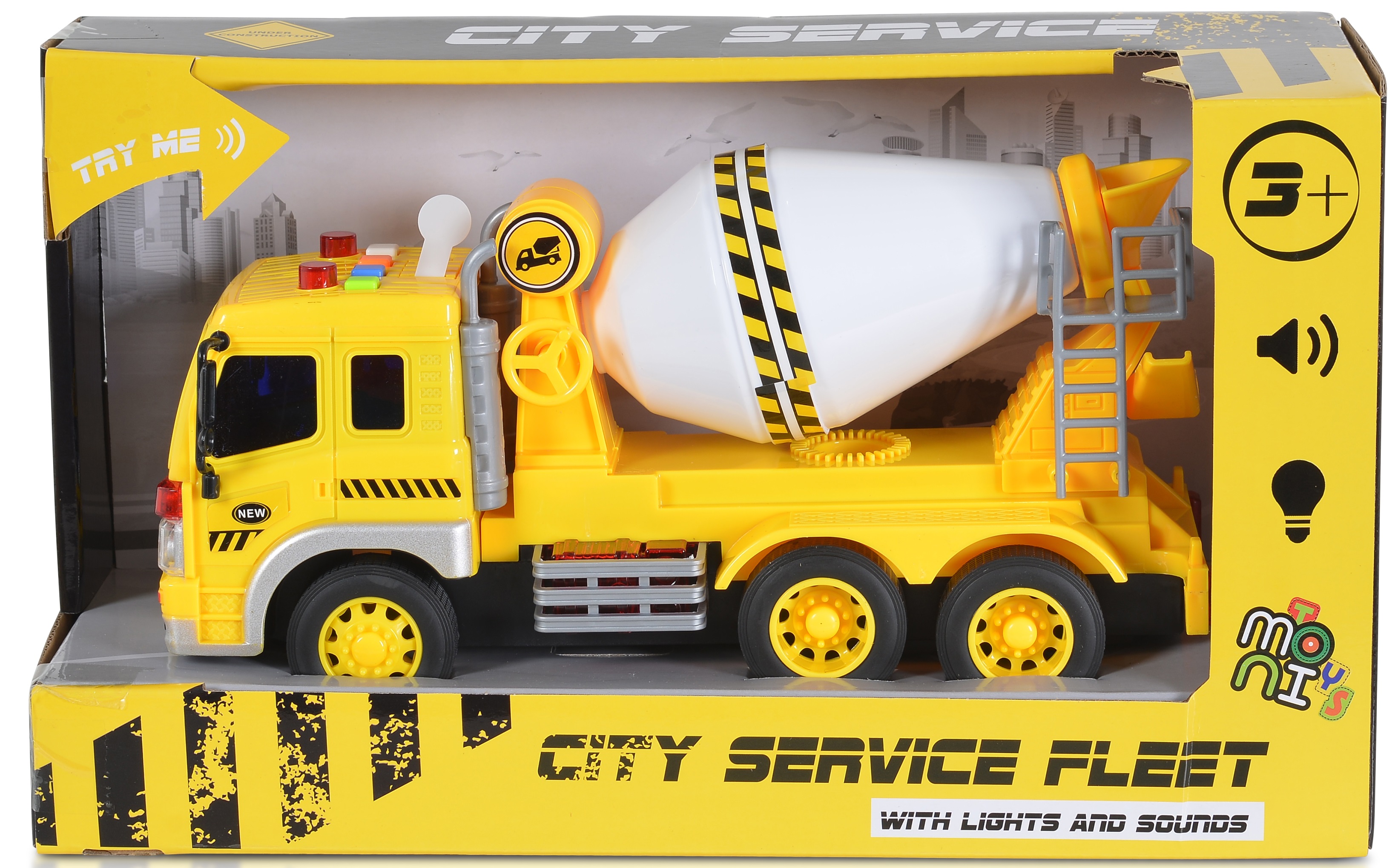 Jucărie pentru copii Moni Toys - Betonieră cu scara, 1:16