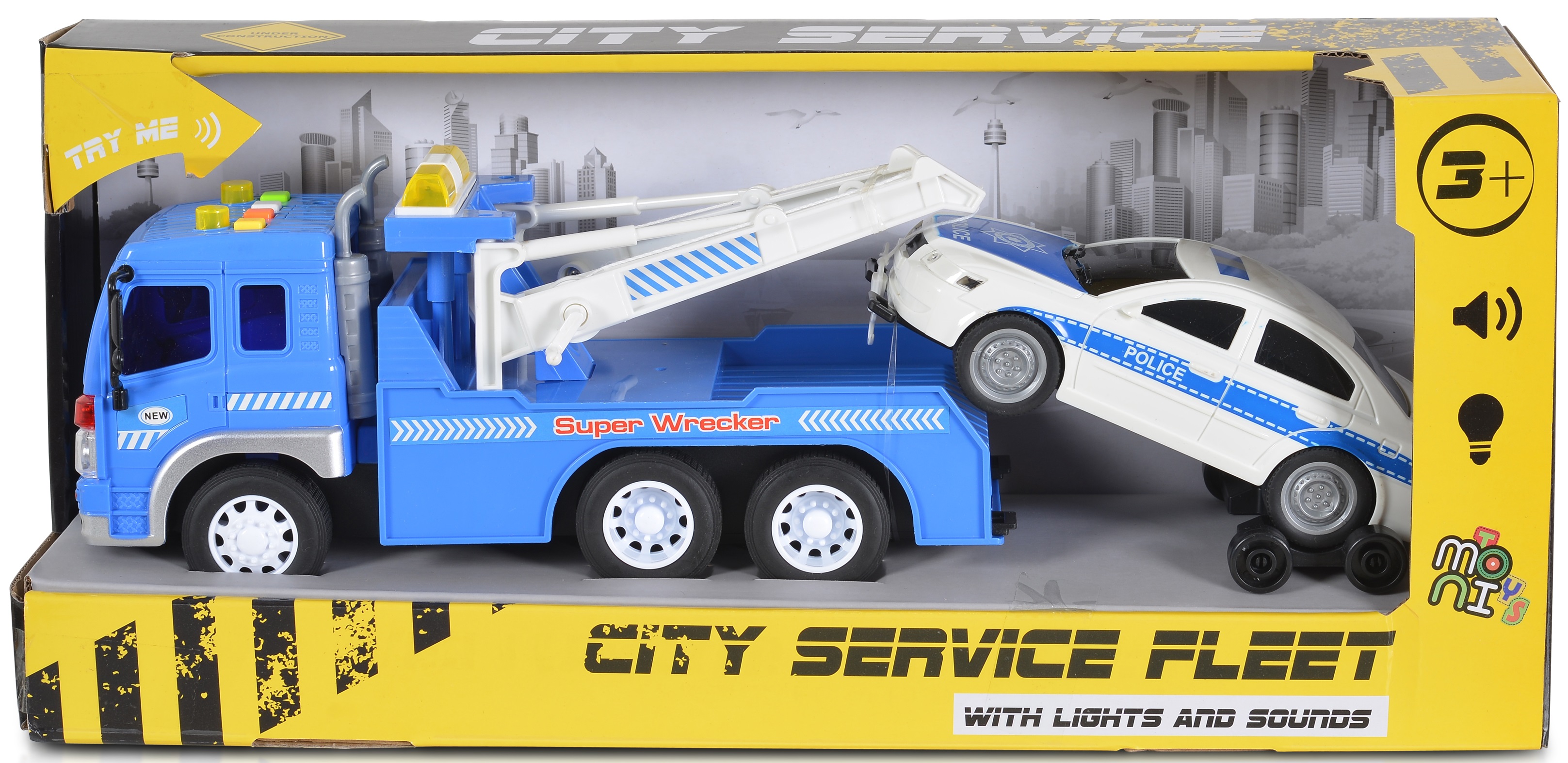 Jucărie pentru copii Moni Toys - Tractor cu remorcă, 1:16