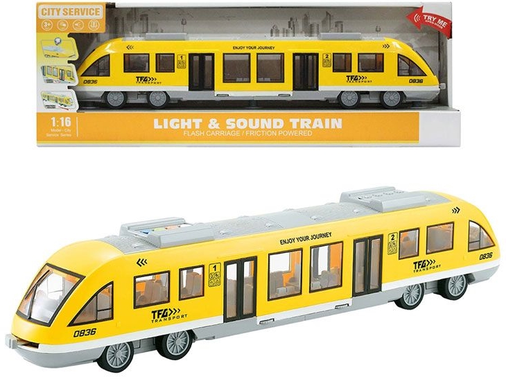 Jucarie pentru copii Ocie City Service - Tren metrou, 1:16, galben