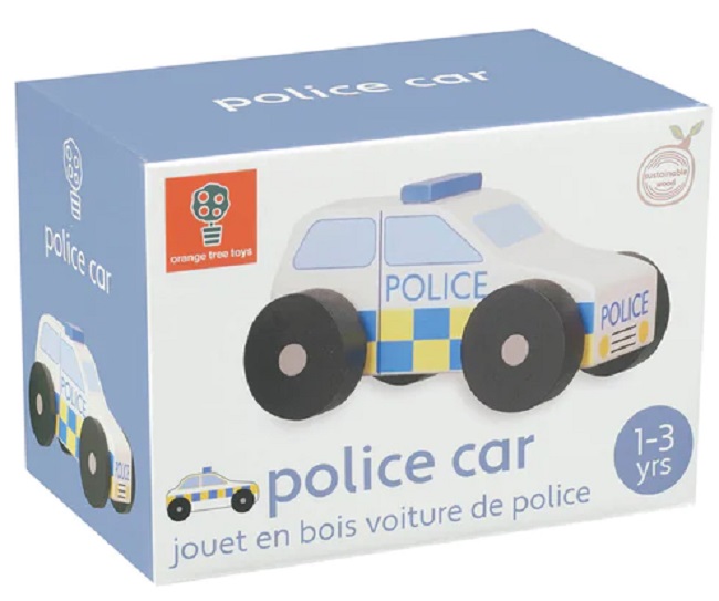 Jucărie pentru copii Orange Tree Toys - Mașină de poliție din lemn