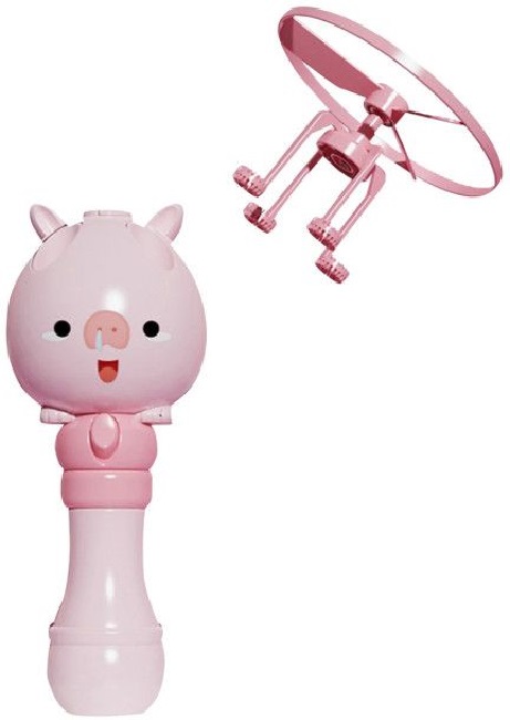 Jucărie pentru copii Raya Toys - Tragator de baloane de sapun, porc
