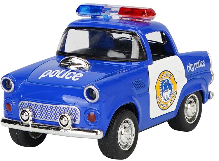 Joaca de copii  Raya Toys - Mașină de poliție cu sunet și lumini, albastră