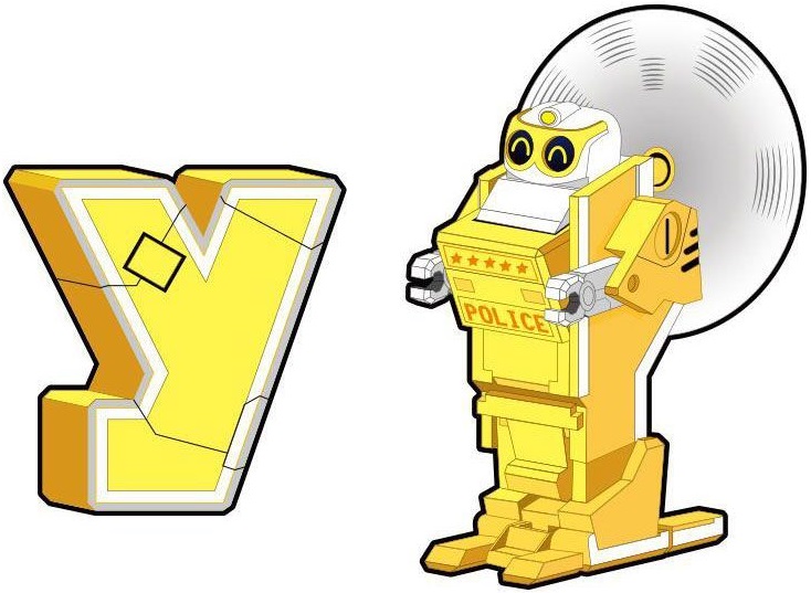 Jucărie pentru copii Raya Toys - Transformer Patrol Water Police, litera Y