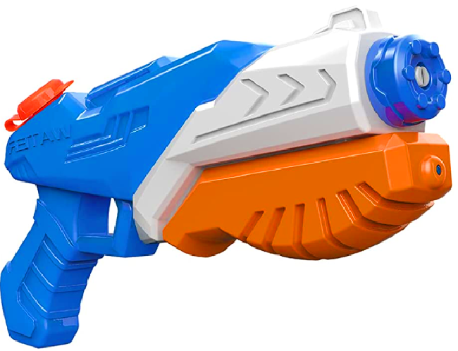 Jucărie pentru copii Raya Toys - Pistol cu apă, albastru-alb