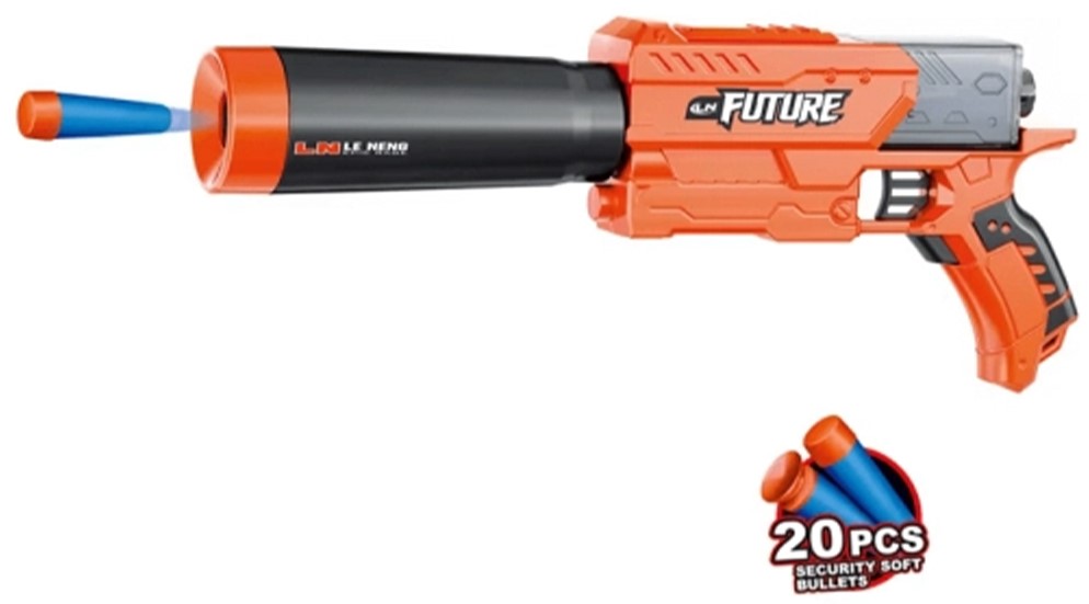 Jucărie pentru copii  Sonne - Mercy, Pistol cu 20 de cartușe moi