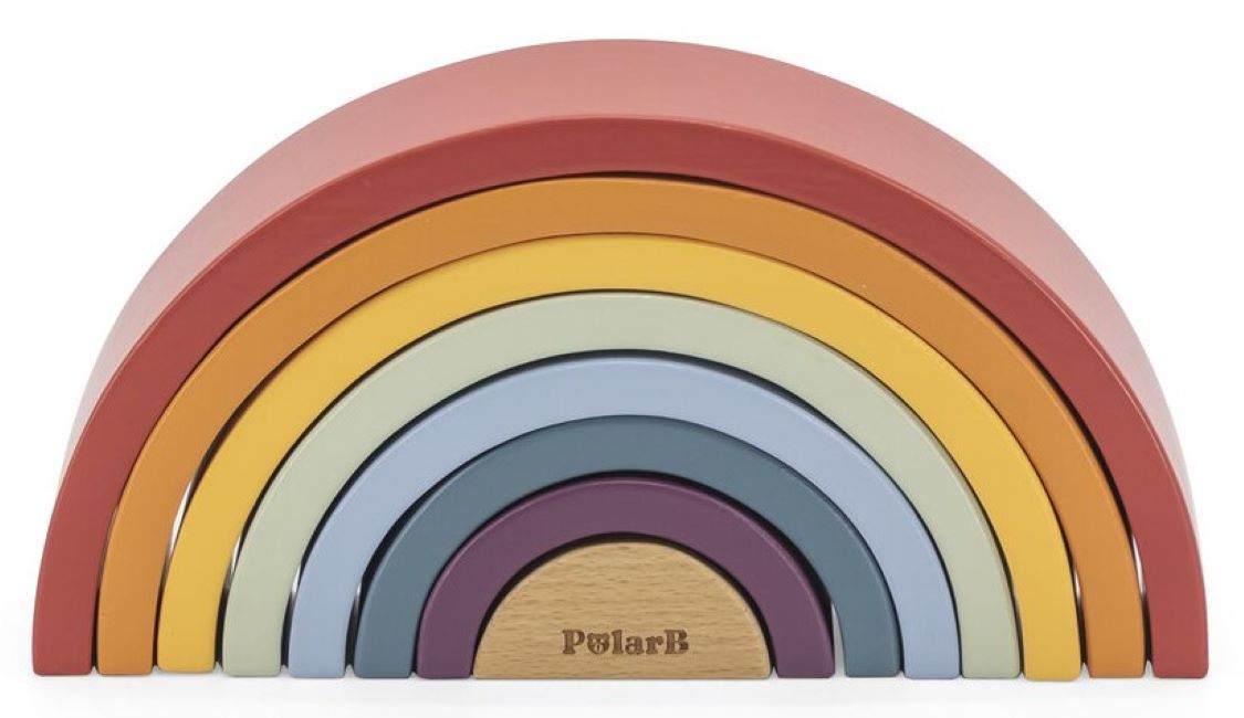 Jucărie pentru copii Viga Toys PolarB - Curcubeu Montessori, 8 piese