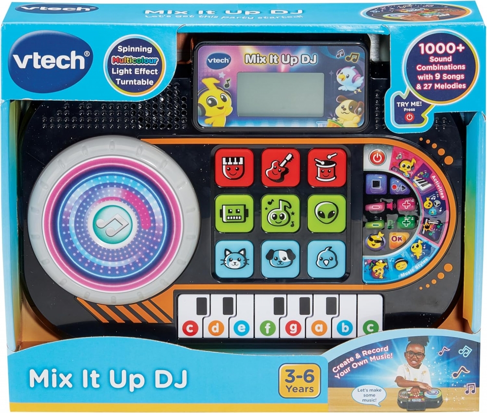 Jucărie pentru copii Vtech - Mixer DJ interactiv, Mix It Up, negru