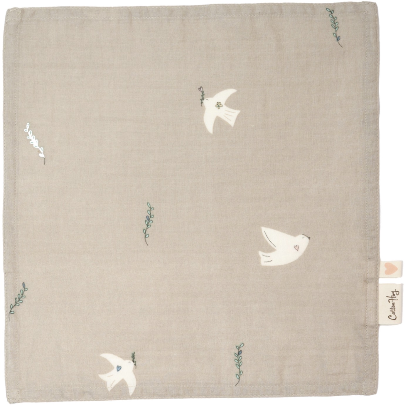 Prosop pentru copii Cotton Hug - Păsări, 30 х 30 cm