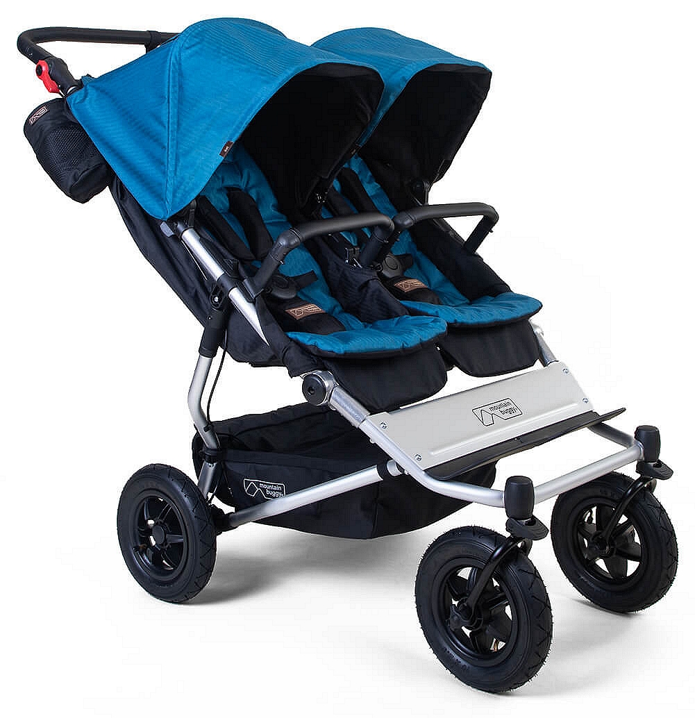 Cărucior pentru gemeni Mountain Buggy - Duet Heritage Plus V4 phil & teds, Ocean