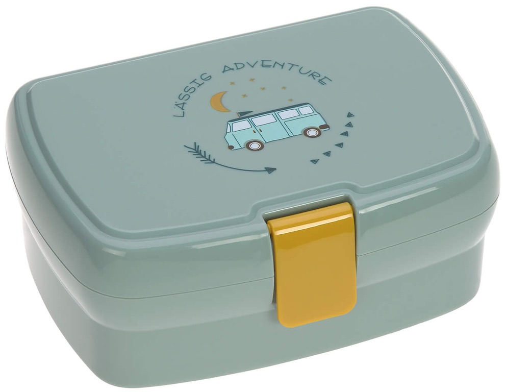 Cutie de alimente pentru copii Lassig - Adventure bus, albastru