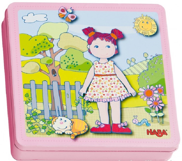 Joc magnetic pentru copii Haba - Imbrac-o pe Lili