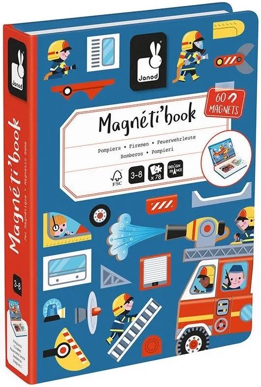 Carte magnetică pentru copii Janod - Pompierii