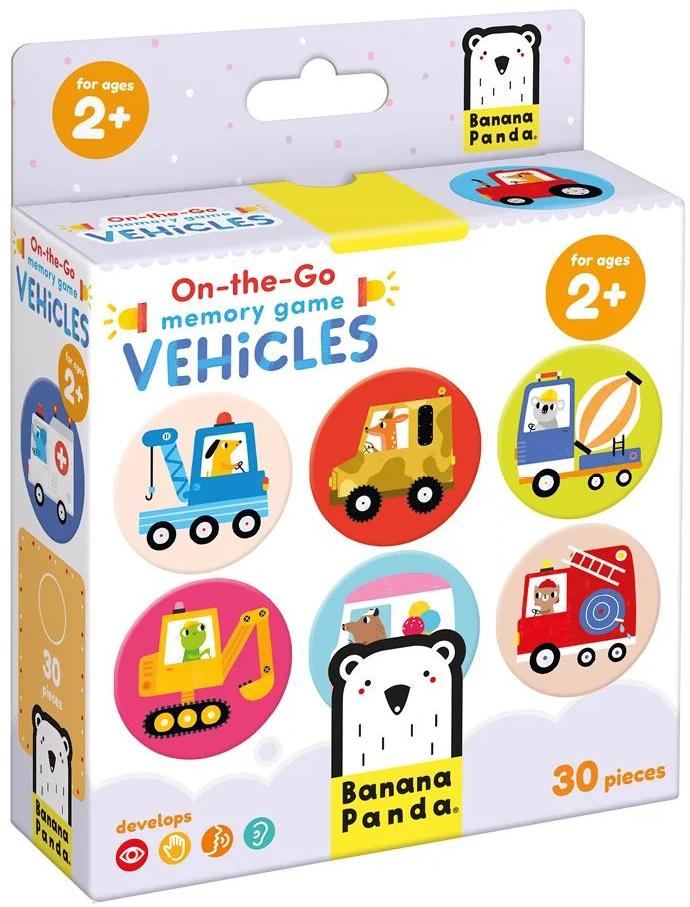 Joc de memorie pentru copii Banana Panda On-the-Go - Vehicule