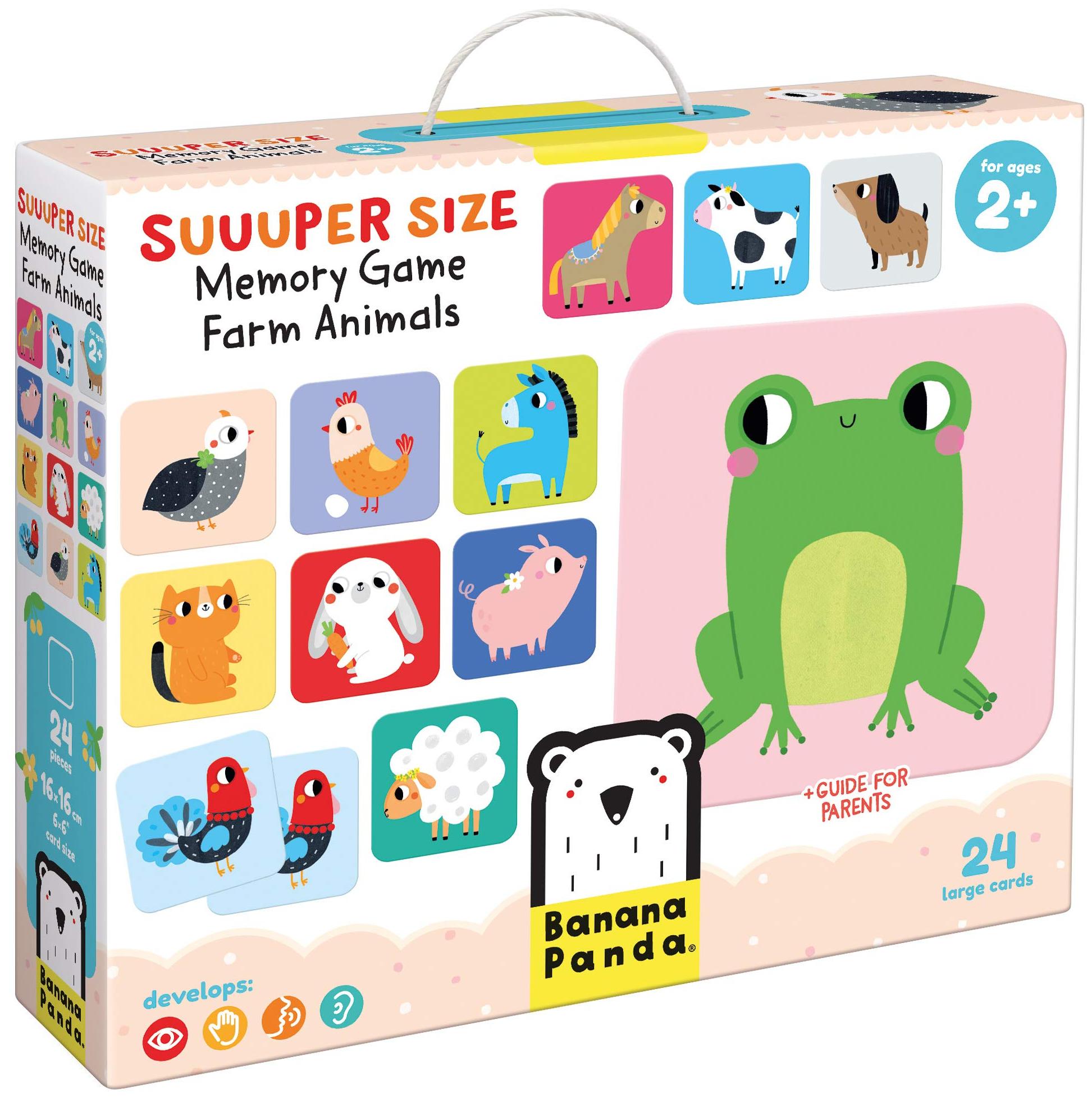 Joc de memorie pentru copii Banana Panda Suuuper Size - Animale domestice