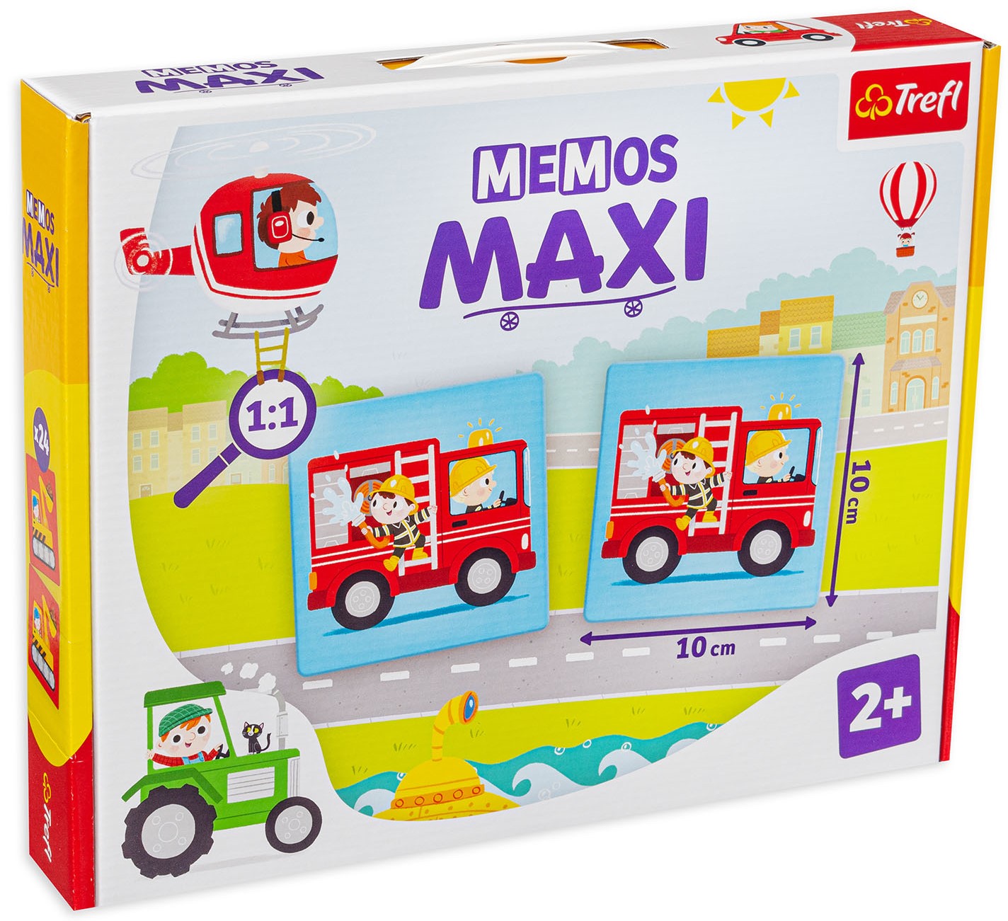 Joc de sociatate de memorie Memos Maxi - Vehicule - Pentru copii