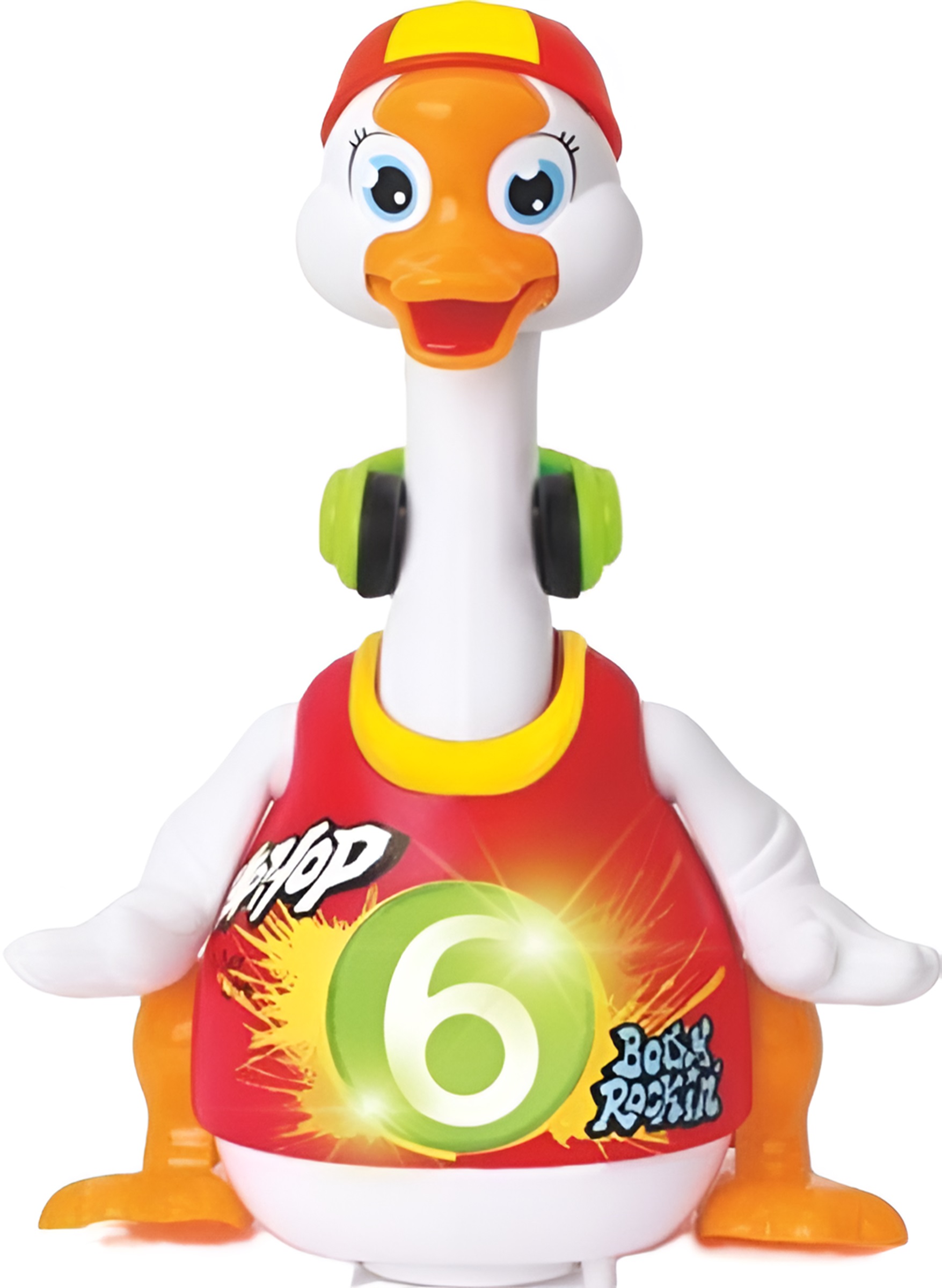 Jucărie muzicală pentru copii Hola Toys - Rățușcă dansatoare, roșie