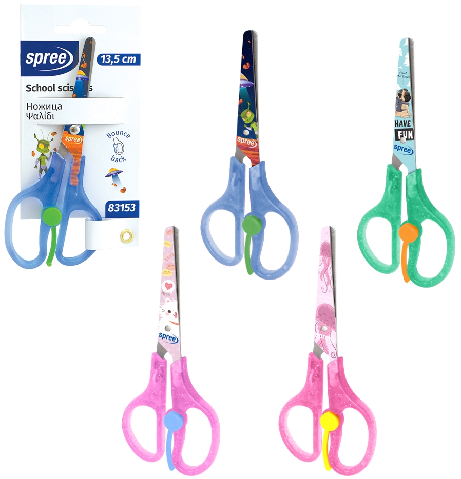 Foarfece pentru copii Spree - 4 culori, asortiment