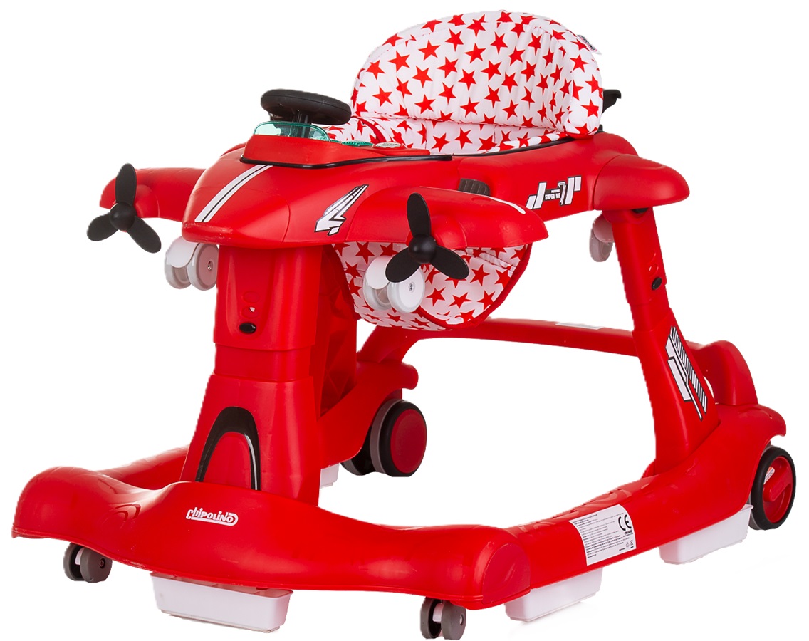 Premergator pentru copii 3 in 1  Chipolino - Avion, roșu