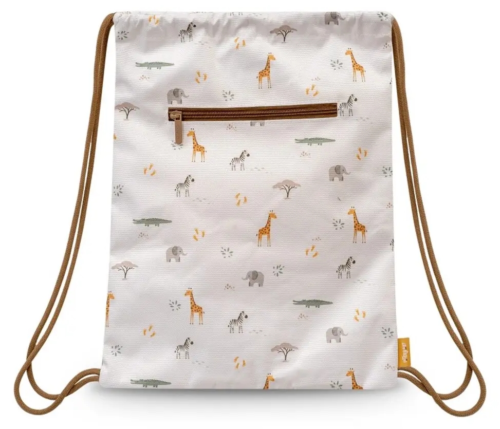 Rucsac tip sac pentru copii Interbaby - Jirafa Savanna, bej