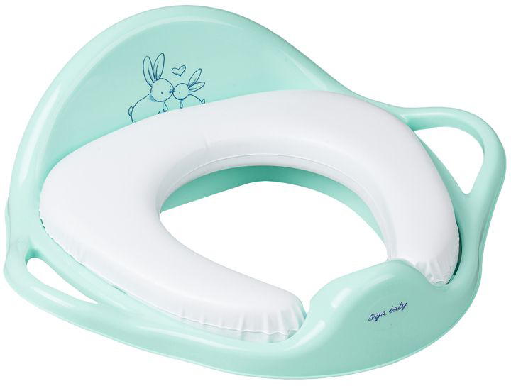 Scaun de toaletă pentru copii Tega Baby - Little Bunnies, verde mentă