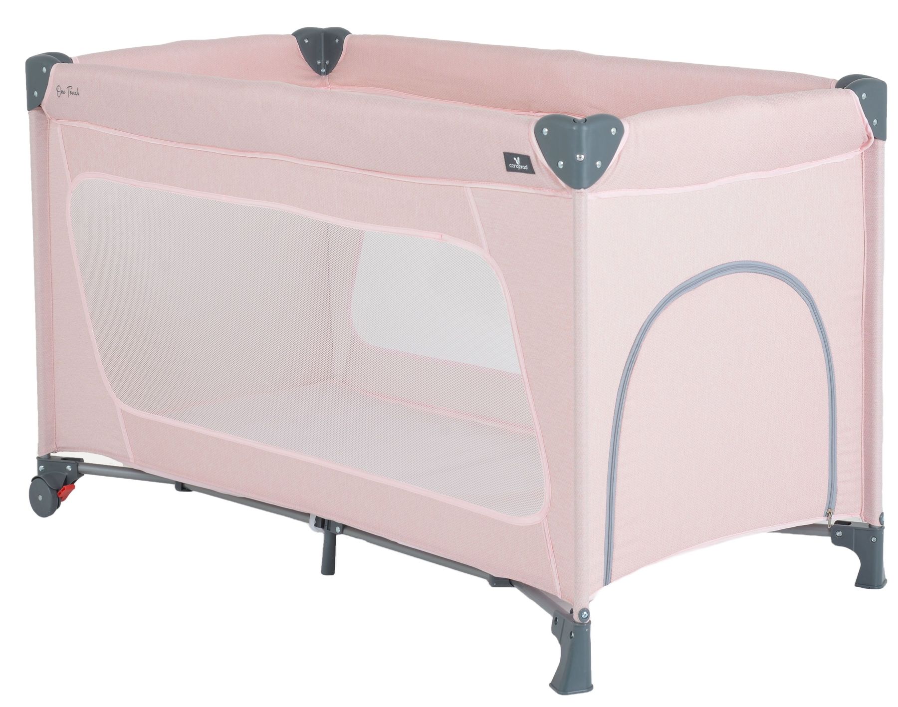 Patut pliabil pentru copii Cangaroo - One touch, roz