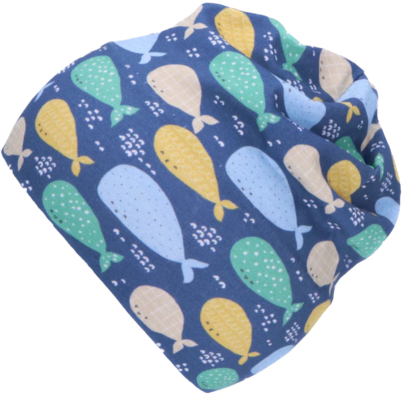 Pălărie pentru copii cu protecție UV 50+ Sterntaler - Cu balene, 47 cm, 9-12 luni