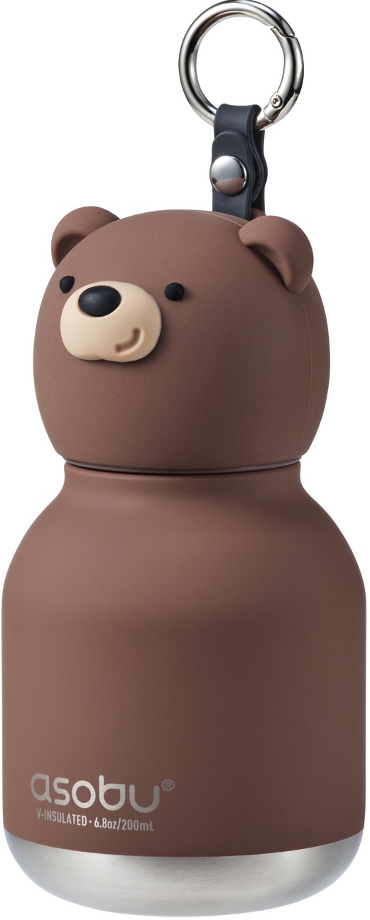 Sticlă termică pentru copii Asobu Bestie - Brown Bear, 200 ml