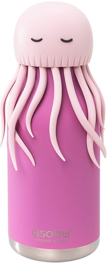 Sticlă termo pentru copii Asobu Bestie - Jellyfish, 460 ml