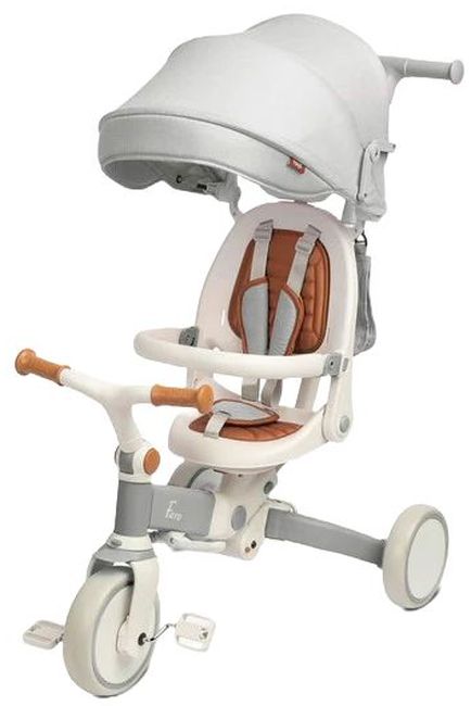 Tricicletă pentru copii 2 în 1 Caretero Toyz - Faro, gri