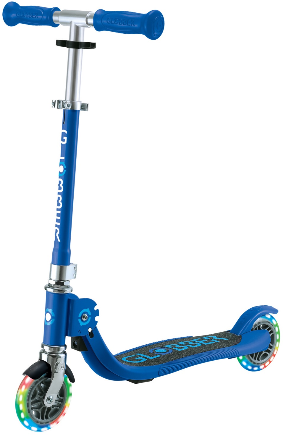 Trotinetă pentru copii  Globber - Flow Foldable Junior Lights, albastru