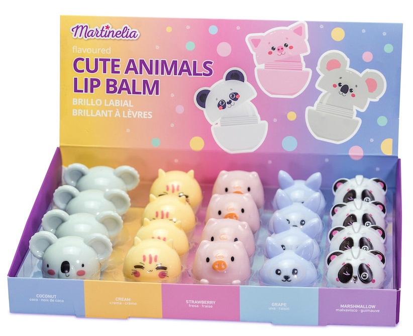 Balsam de buze pentru copii Martinelia - Cute Animals, asortiment