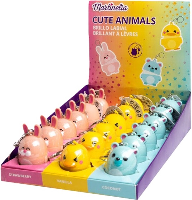 Balsam de buze pentru copii Martinelia Cute Animals - Breloc, sortiment