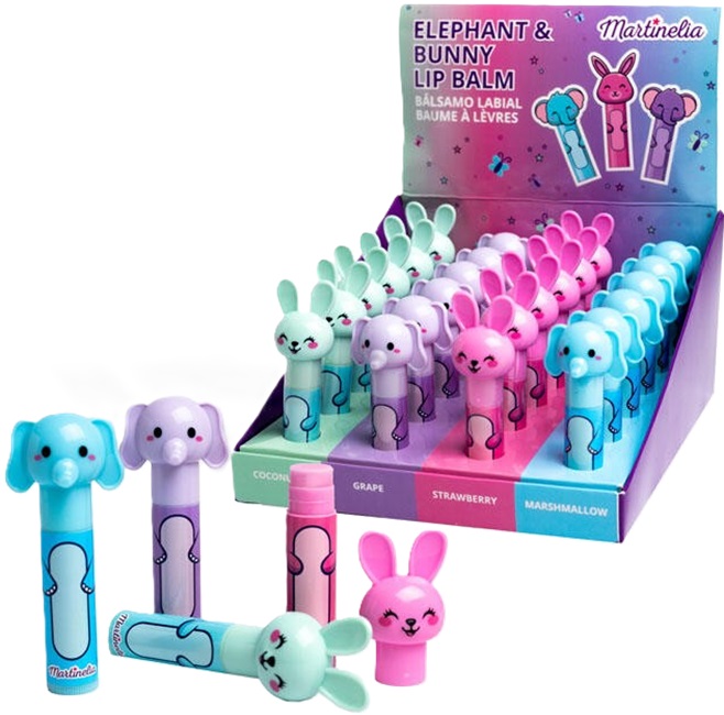 Balsam de buze pentru copii Martinelia Elephant and Bunny - Sortiment