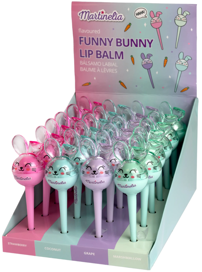 Balsam de buze pentru copii Martinelia - Funny Bunny, iepure, sortiment
