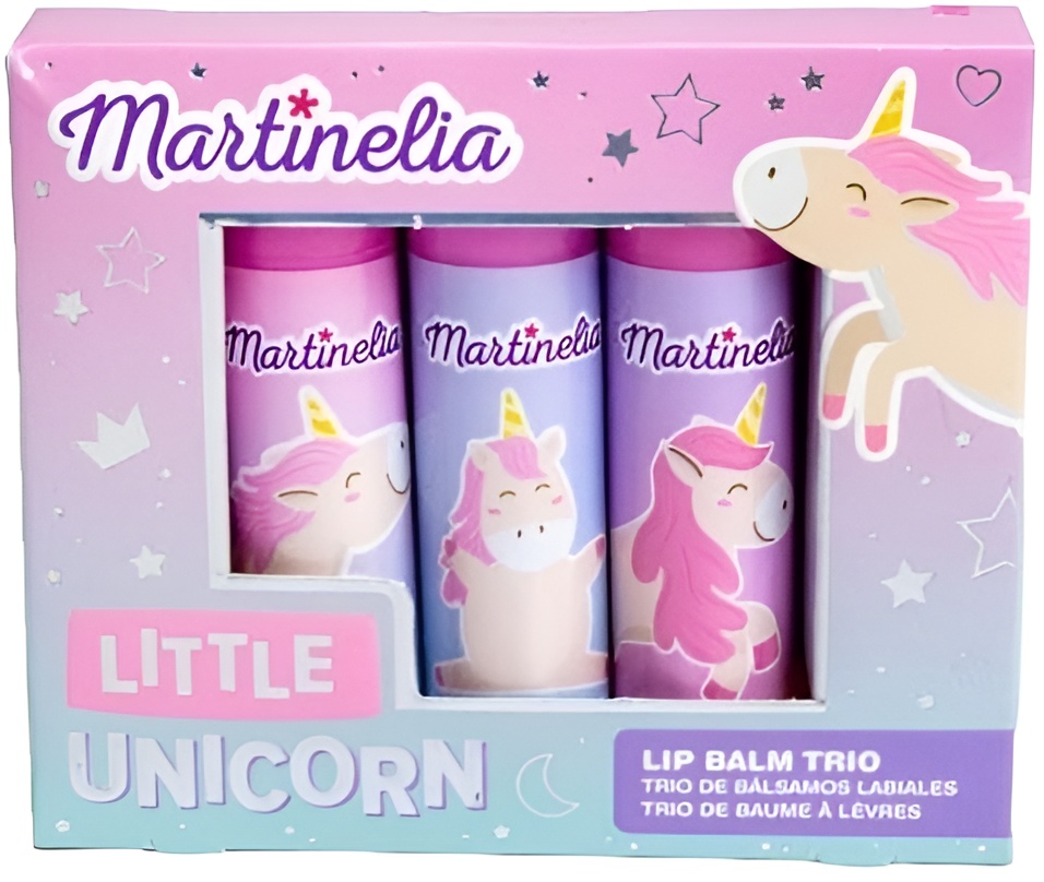 Balsam de buze pentru copii Martinelia Little Unicorn - 3 buc