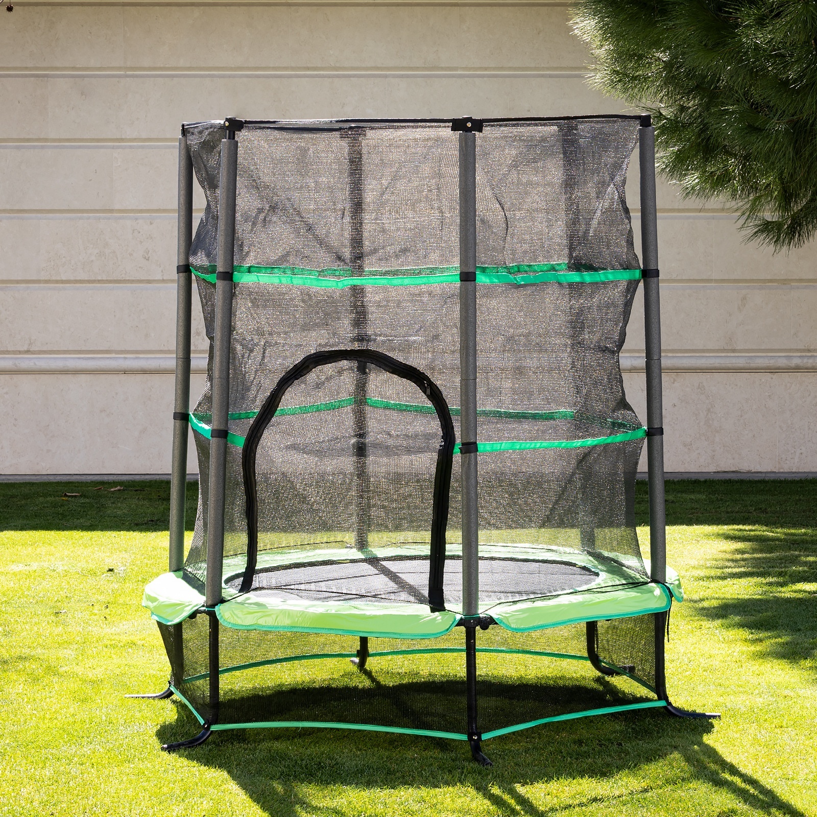 Trambulină pentru copii Chipolino - Up & Down, 130 cm, verde