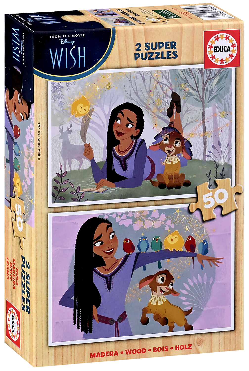 Puzzle din lemn pentru copii Educa din 2 x 50 de piese - Dorință