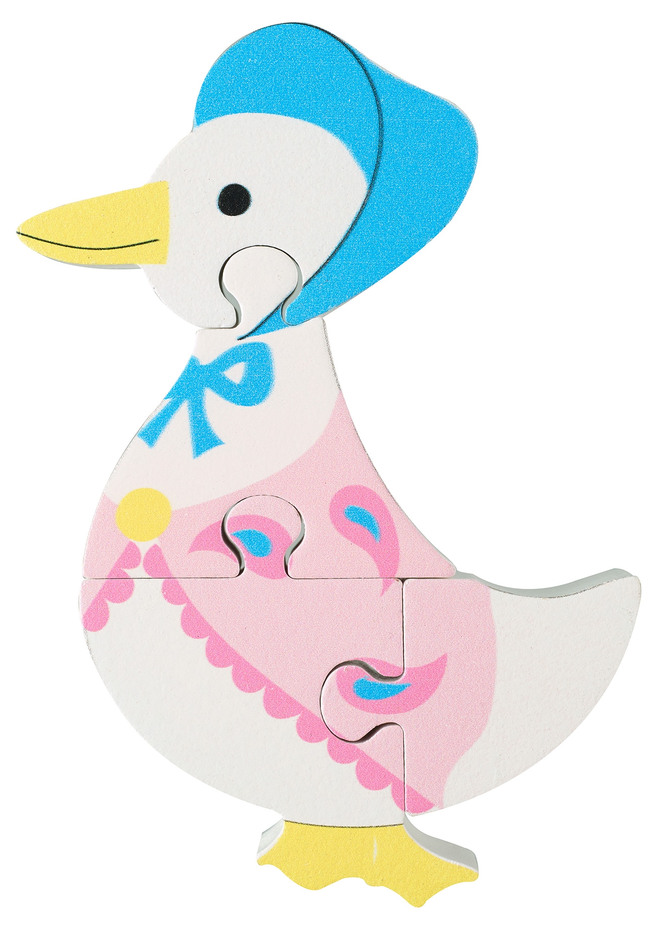 Puzzle pentru copii din lemn Orange Tree Toys din 4 piese - Rățușca Jemima