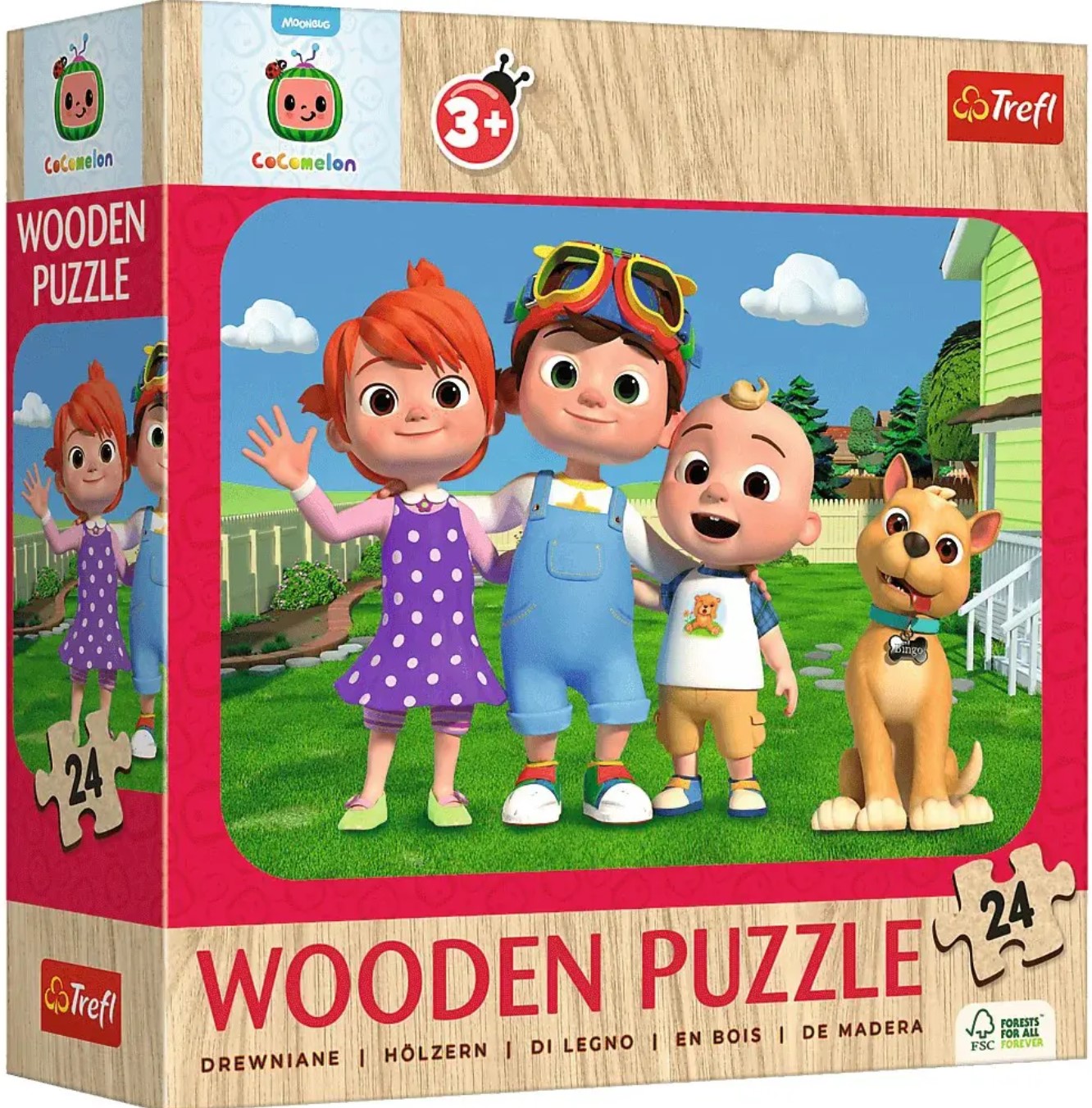 Puzzle din lemn pentru copii  Trefl din  24 piese - Cocomelon