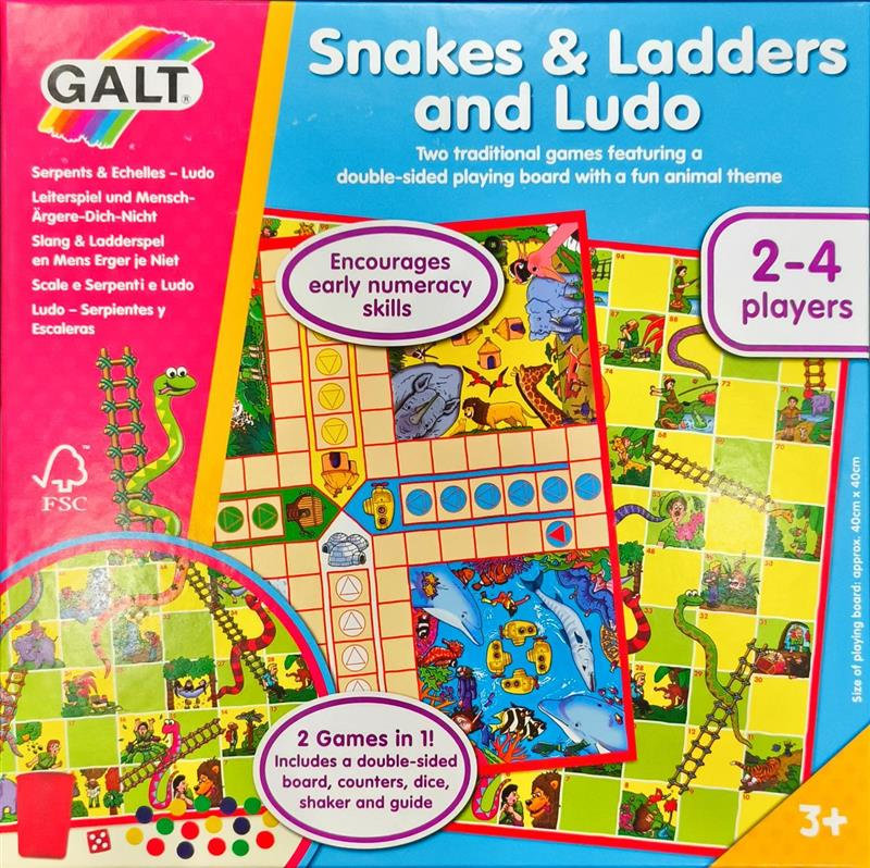 Joc 2 in 1 Galt - Serpi si scari si Ludo