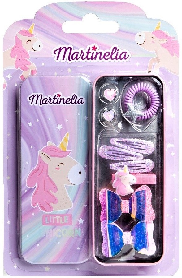 Set accesorii de par pentru copii Martinelia - Little Unicorn, 10 piese