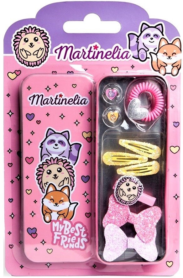 Set accesorii de par pentru copii Martinelia - My Best Friends, 10 piese