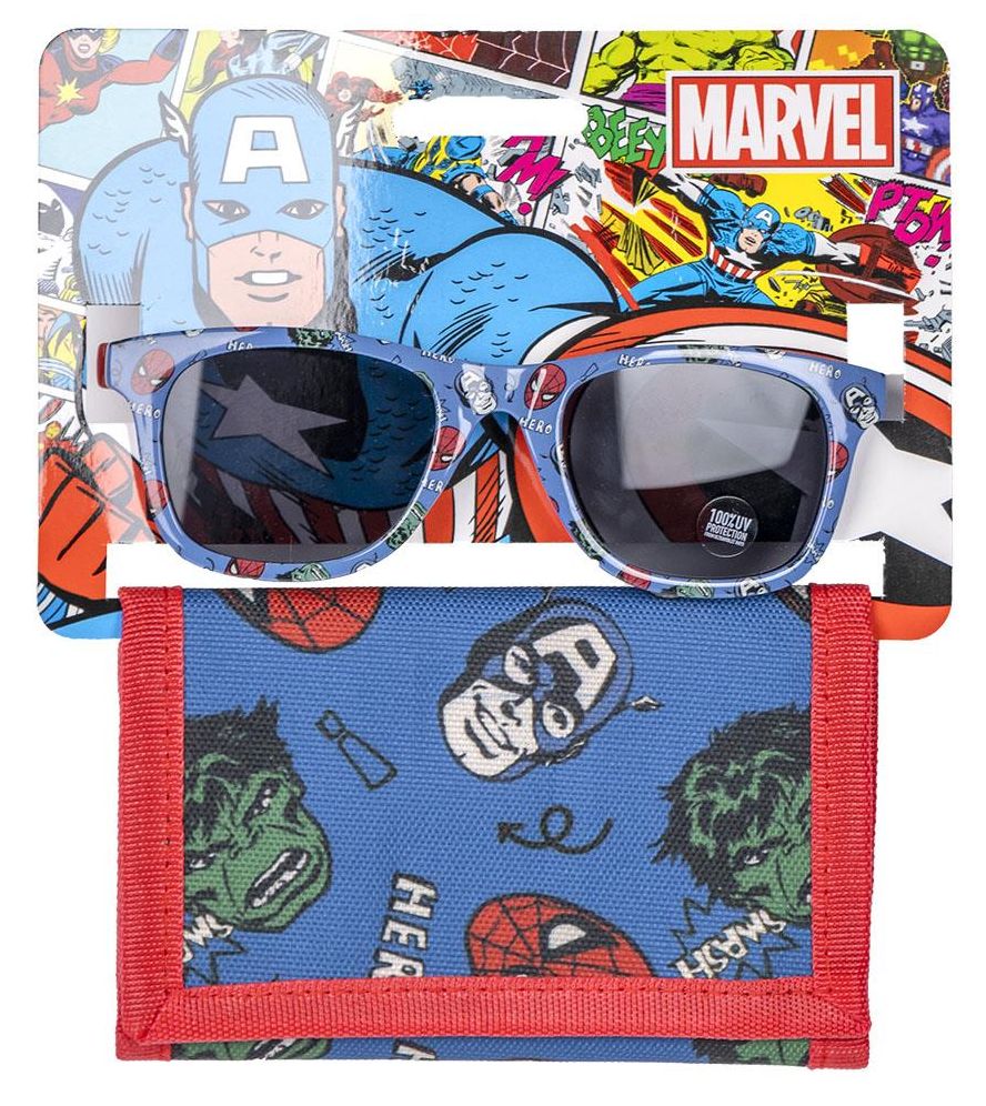 Set pentru copii Cerda - Potofel și ochelari de soare, Avengers