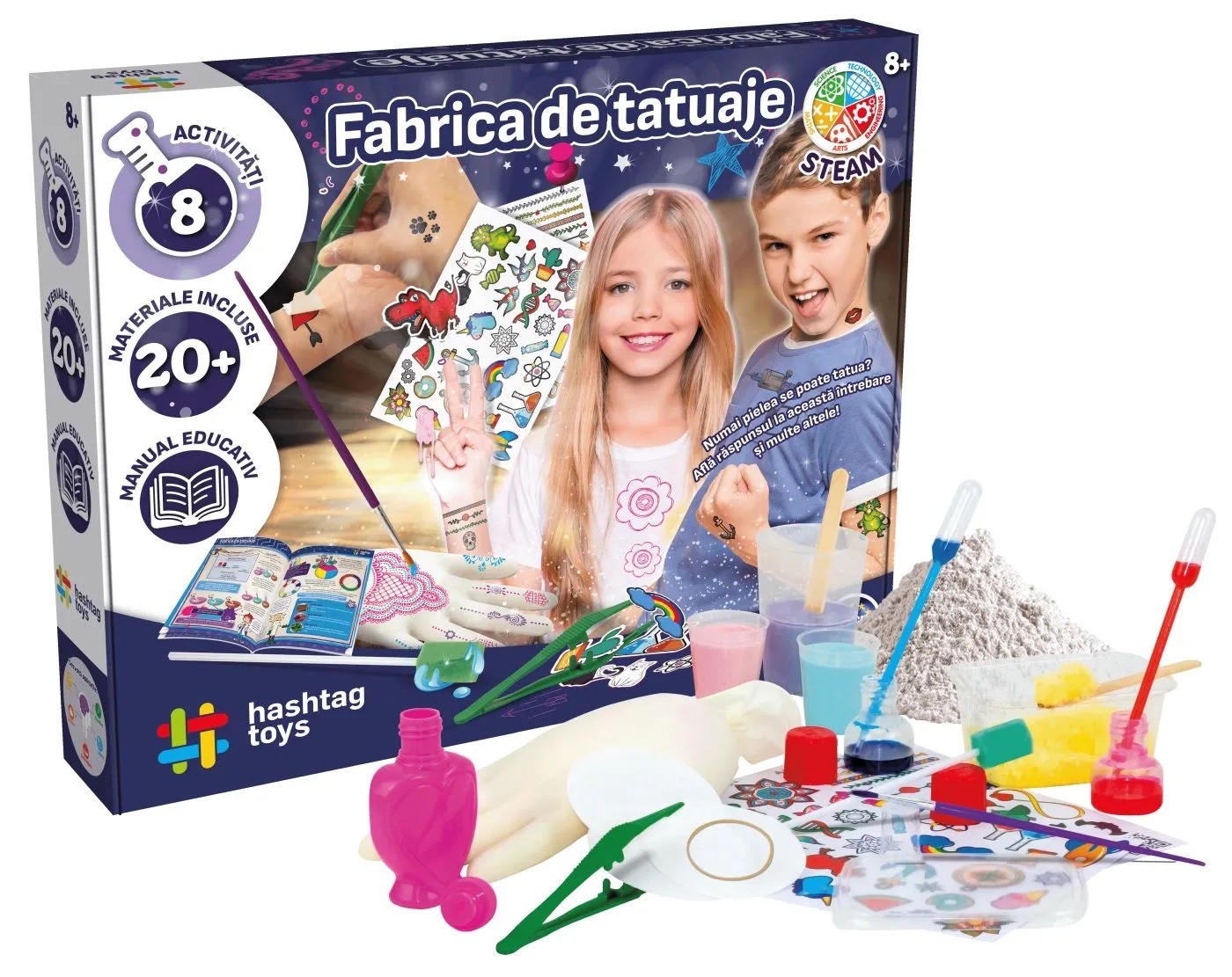 Set pentru copii  Hashtag Toys - Fabrica de tatuaje