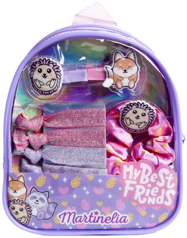 Set pentru copii Martinelia - My Best Friends, rucsac cu accesorii de par