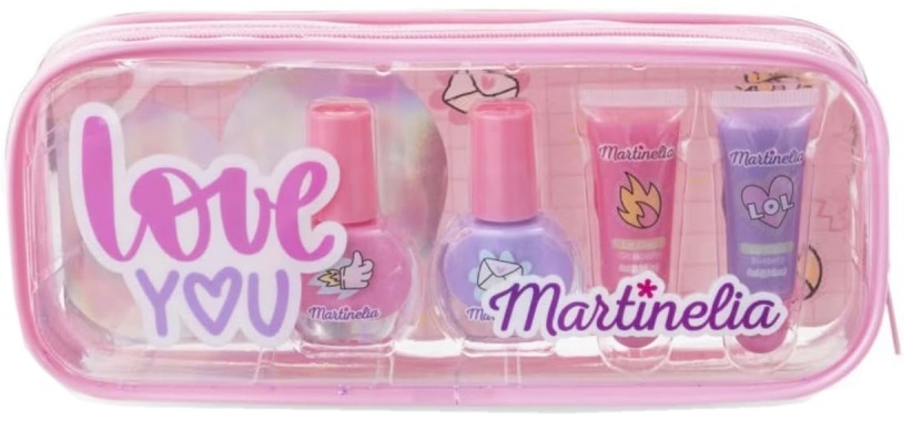 Set copii Martinelia - Set de toaleta cu accesorii, Love you, 5 piese